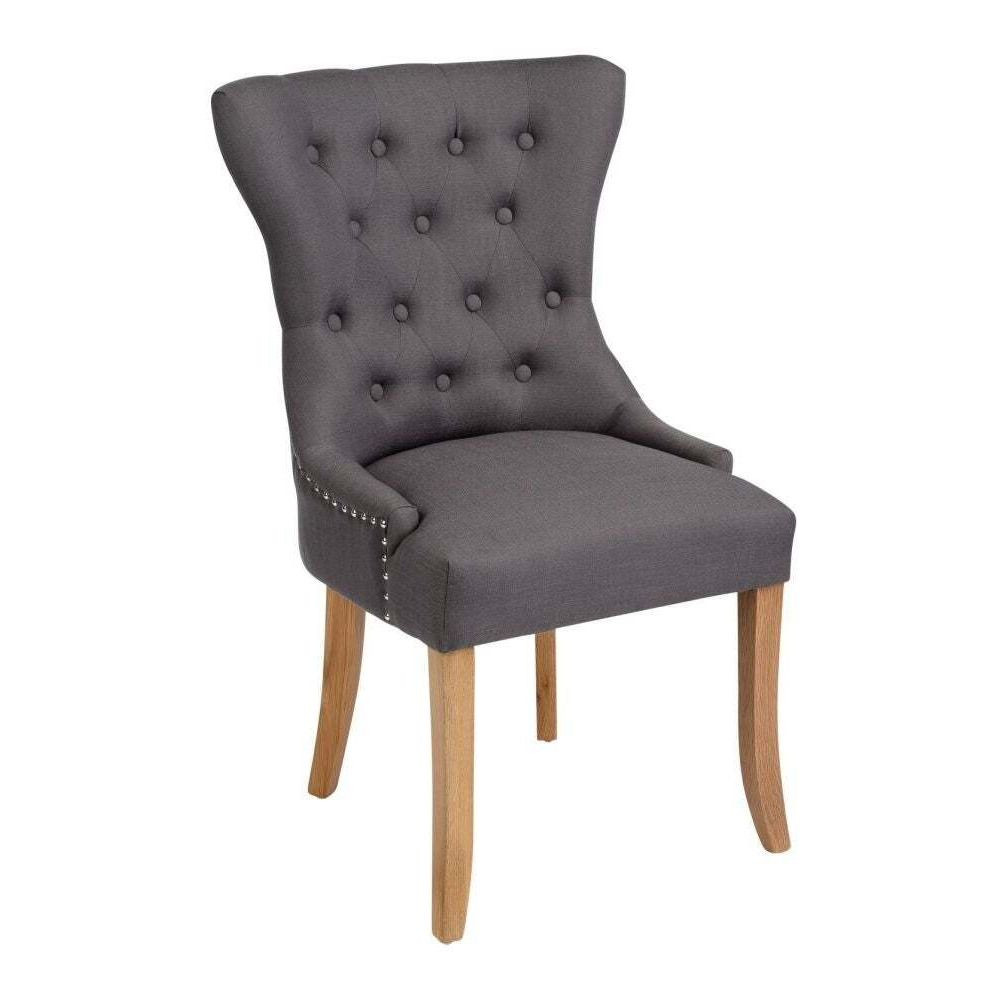 Grace Slate Fabric Knockerback Dining Chair (Sold in Pairs) - image 1