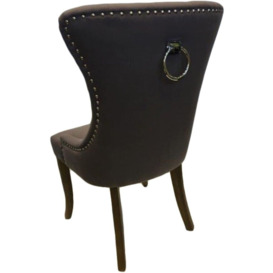 Grace Slate Fabric Knockerback Dining Chair (Sold in Pairs) - thumbnail 2