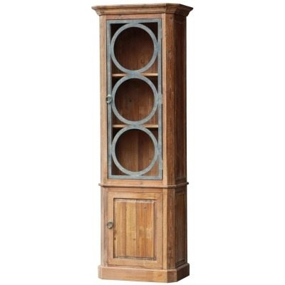 Renton Industrial Old Pine Display Cabinet