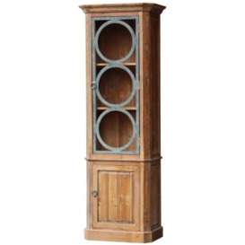 Renton Industrial Old Pine Display Cabinet