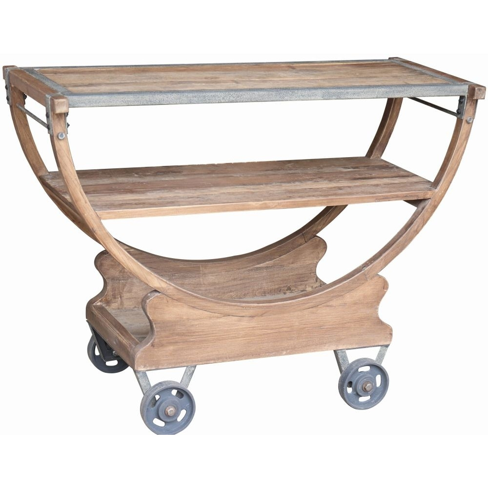 Hudson Bay Industrial Old Elm Cart with Wheels