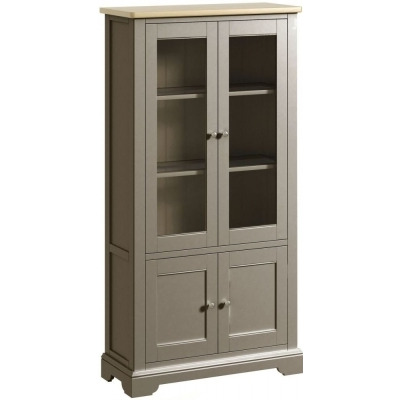 Harmony Grey Painted Pine Display Cabinet - image 1