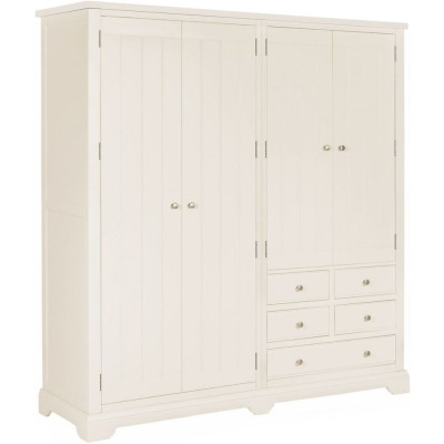 Lily White Painted 4 Door Wardrobe - image 1