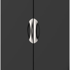 Camden High Gloss Black 3 Door 4 Drawer Tall Wardrobe - thumbnail 2