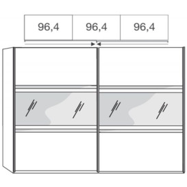Modena 2 Door Sliding Wardrobe in Oak and Sahara Glass - W 300cm - thumbnail 2