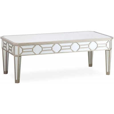 Vida Living Rosa Geometric Mirrored Coffee Table - image 1