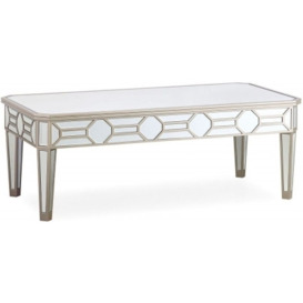 Vida Living Rosa Geometric Mirrored Coffee Table - thumbnail 1