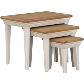 Vida Living Winchester Silver Birch Painted Nest Of 3 Tables - thumbnail 3