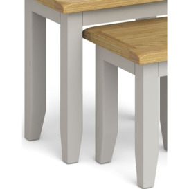 Cross Country Grey and Oak Nest of 2 Tables - thumbnail 2