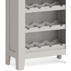Cross Country Grey and Oak 1 Drawer Wine Cabinet - thumbnail 2