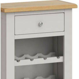 Cross Country Grey and Oak 1 Drawer Wine Cabinet - thumbnail 3