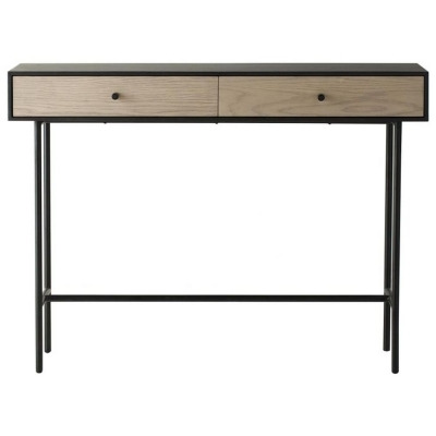 Denver Industrial 2 Drawer Console Table - image 1