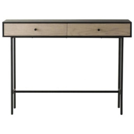 Denver Industrial 2 Drawer Console Table - thumbnail 1