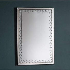 Peyton Silver Rectangular Mirror - 60cm x 90cm - thumbnail 2