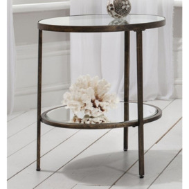 Carson Glass and Metal Side Table - thumbnail 2