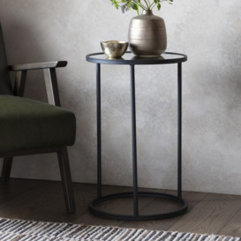 Carson Glass and Metal Side Table - thumbnail 3