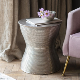 Colchester Silver Metal Side Table - thumbnail 2