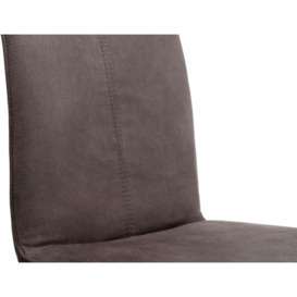 Monroe Charcoal Grey Fabric Dining Chair (Sold in Pairs) - thumbnail 2