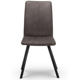 Monroe Charcoal Grey Fabric Dining Chair (Sold in Pairs) - thumbnail 1