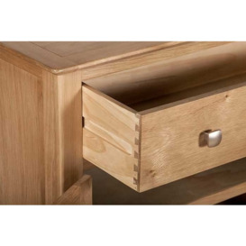Eva Natural Oak Compact Sideboard, 75cm W with 2 Doors and 1 Drawer - thumbnail 3