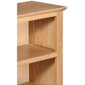 Eva Natural Oak Small Bookcase, 90cm H - thumbnail 2