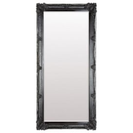 Abbey Black Leaner Rectangular Mirror - 79.5cm x 165cm - thumbnail 1