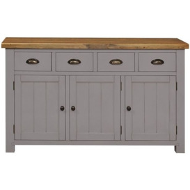Cotswold Pine Medium Sideboard, 149cm W with 3 Doors and 4 Drawers