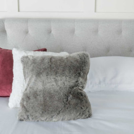 Masie Light Grey Velvet Fabric Upholstered 5ft King Size Bed - thumbnail 3
