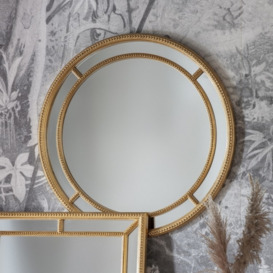 Ainsley Gold Round Mirror - 90cm x 90cm - thumbnail 2