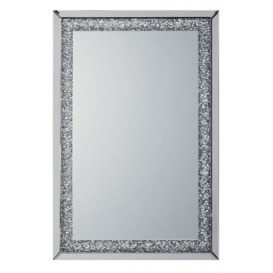 Jade Silver Rectangular Mirror - 80cm x 100cm - thumbnail 1