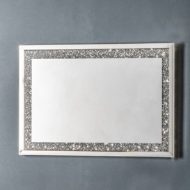 Jade Silver Rectangular Mirror - 80cm x 100cm - thumbnail 2