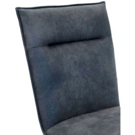 Larson Grey Suede Fabric Bar Stool (Sold in Pairs) - thumbnail 2