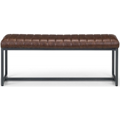 Brooklyn Brown Leather Dining Bench - image 1