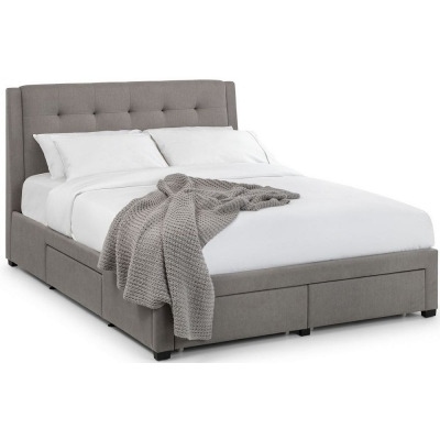 Fullerton Grey Fabric 4 Drawer Storage Bed - Comes in Double, King and Queen Size - image 1