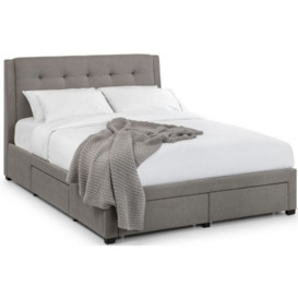 Fullerton Grey Fabric 4 Drawer Storage Bed - Comes in Double, King and Queen Size - thumbnail 1