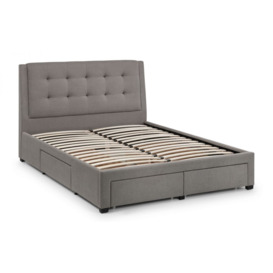 Fullerton Grey Fabric 4 Drawer Storage Bed - Comes in Double, King and Queen Size - thumbnail 3