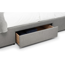 Fullerton Grey Fabric 4 Drawer Storage Bed - Comes in Double, King and Queen Size - thumbnail 2