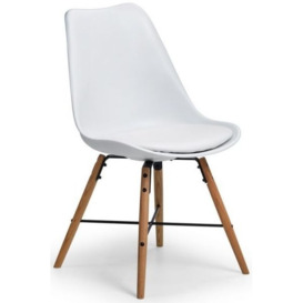 Kari Dining Chair (Sold in Pairs) - Comes in White Leather, Black Leather & Grey Leather - thumbnail 2