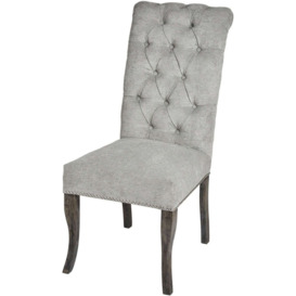 Hill Interiors Silver Roll Dining Chair with Ring Pull (Sold in Pairs) - thumbnail 2