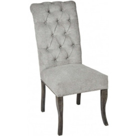 Hill Interiors Silver Roll Dining Chair with Ring Pull (Sold in Pairs) - thumbnail 1
