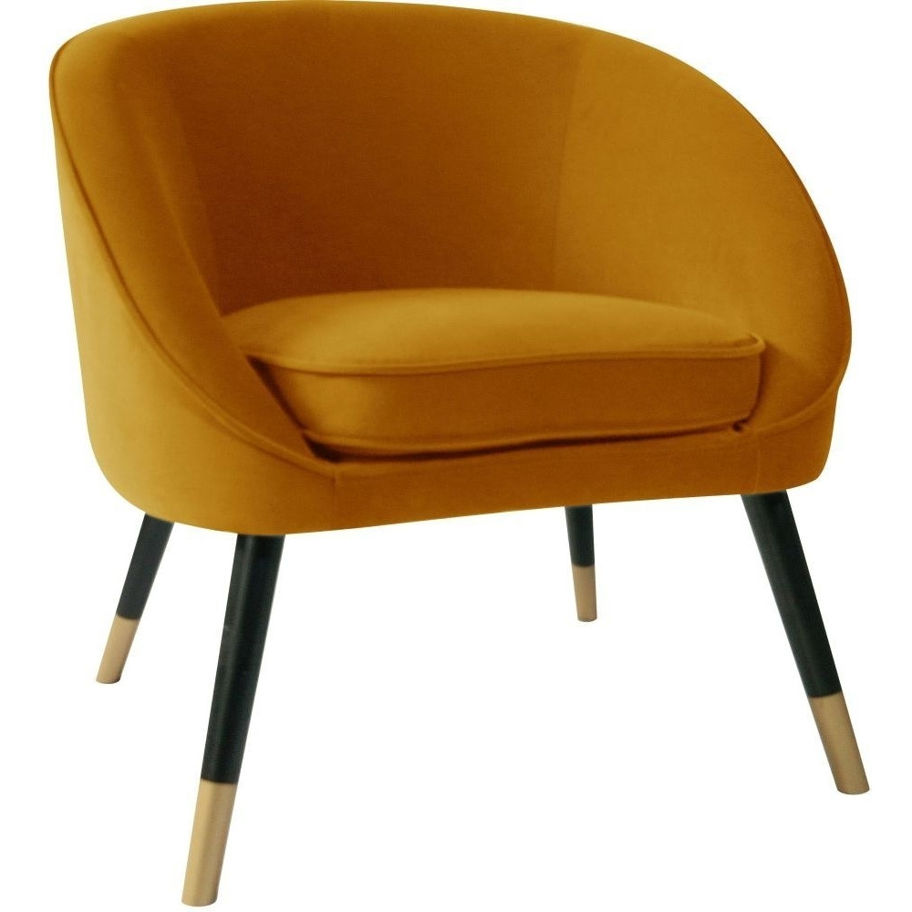 Oakley Mustard Fabric Tub Chair