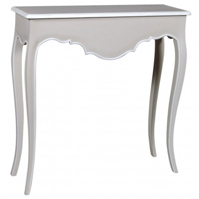Chateau French Distressed Linen and Off-White Console Table