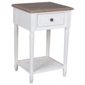 Delphine French Off-White Painted Side Table
