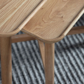 Kingham Nest of 2 Tables - Comes in Oak and Grey Options - thumbnail 2