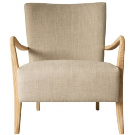 Chichester Fabric Armchair - Comes in Natural Linen and Charcoal - thumbnail 1