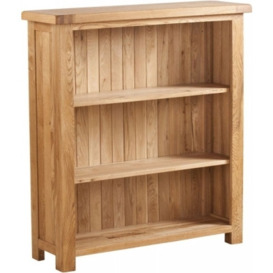 Kent Oak Low Wide Bookcase - thumbnail 1