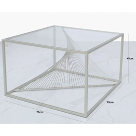 Value Luna Silver and Glass Coffee Table - thumbnail 2