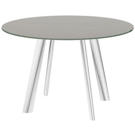 Omega Taupe Glass Twist Motion Extending Dining Table - image 1