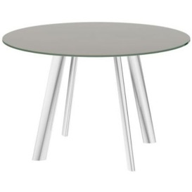 Omega Taupe Glass Twist Motion Extending Dining Table - thumbnail 1