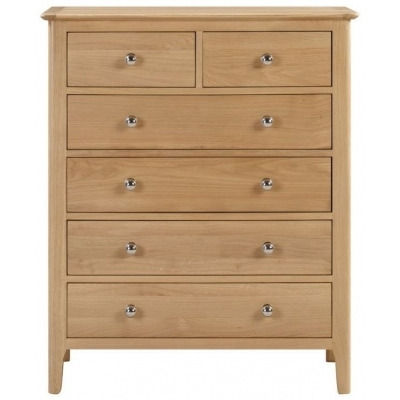 Cotswold Natural Satin Lacquer Oak 4+2 Drawers Chest - image 1